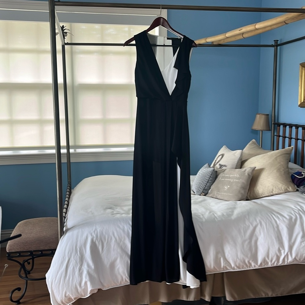 BCBG Maxazria black and white dress